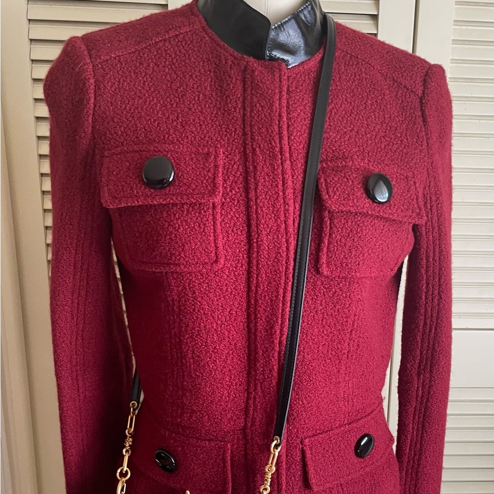 Worth New York red wool jacket